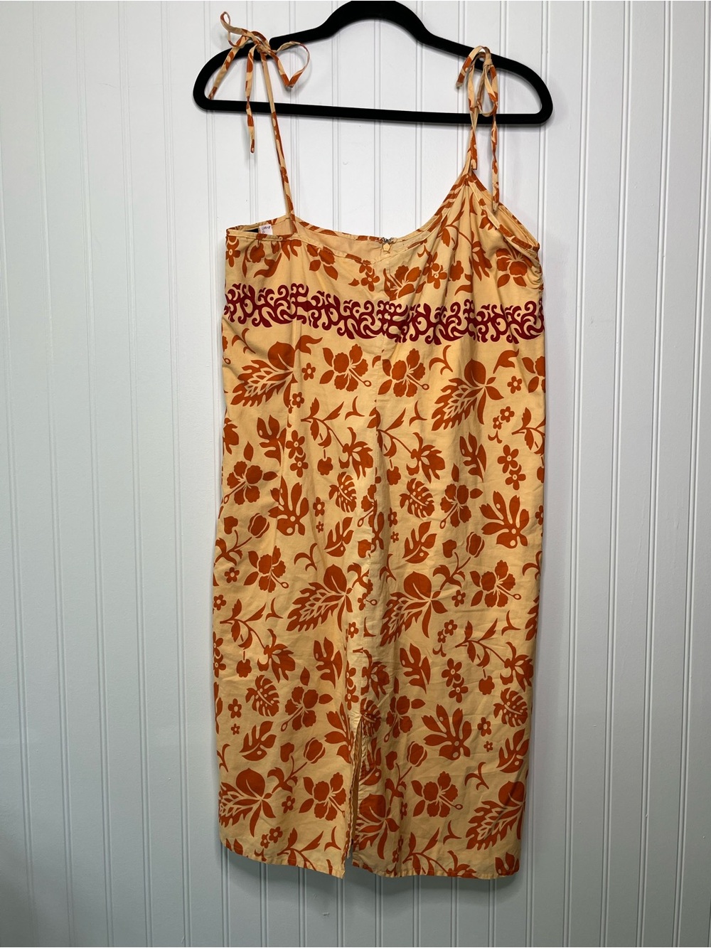 American Eagle Outfitters Tropical Y2k Vintage Floral Tie-Shoulder Midi Dress